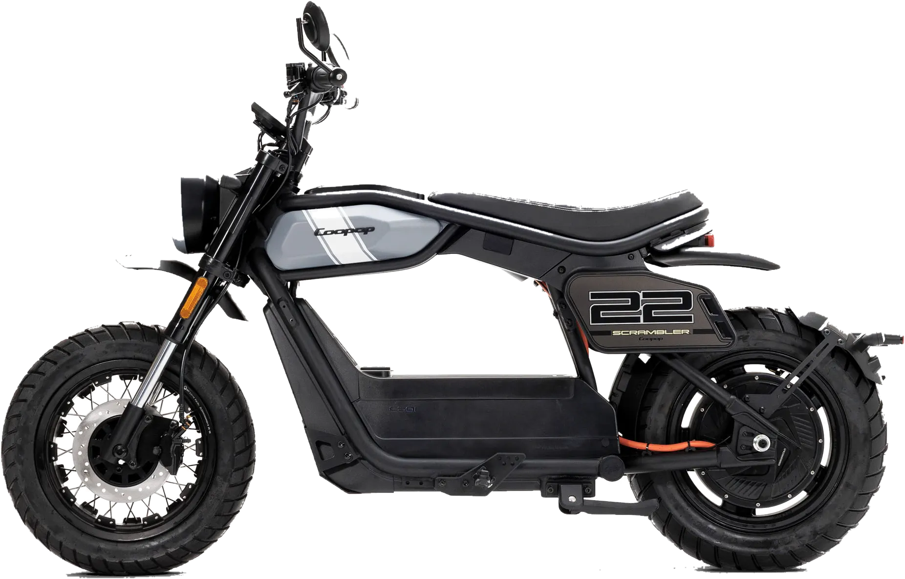 Coopop Scrambler, freigestellte Seitenansicht