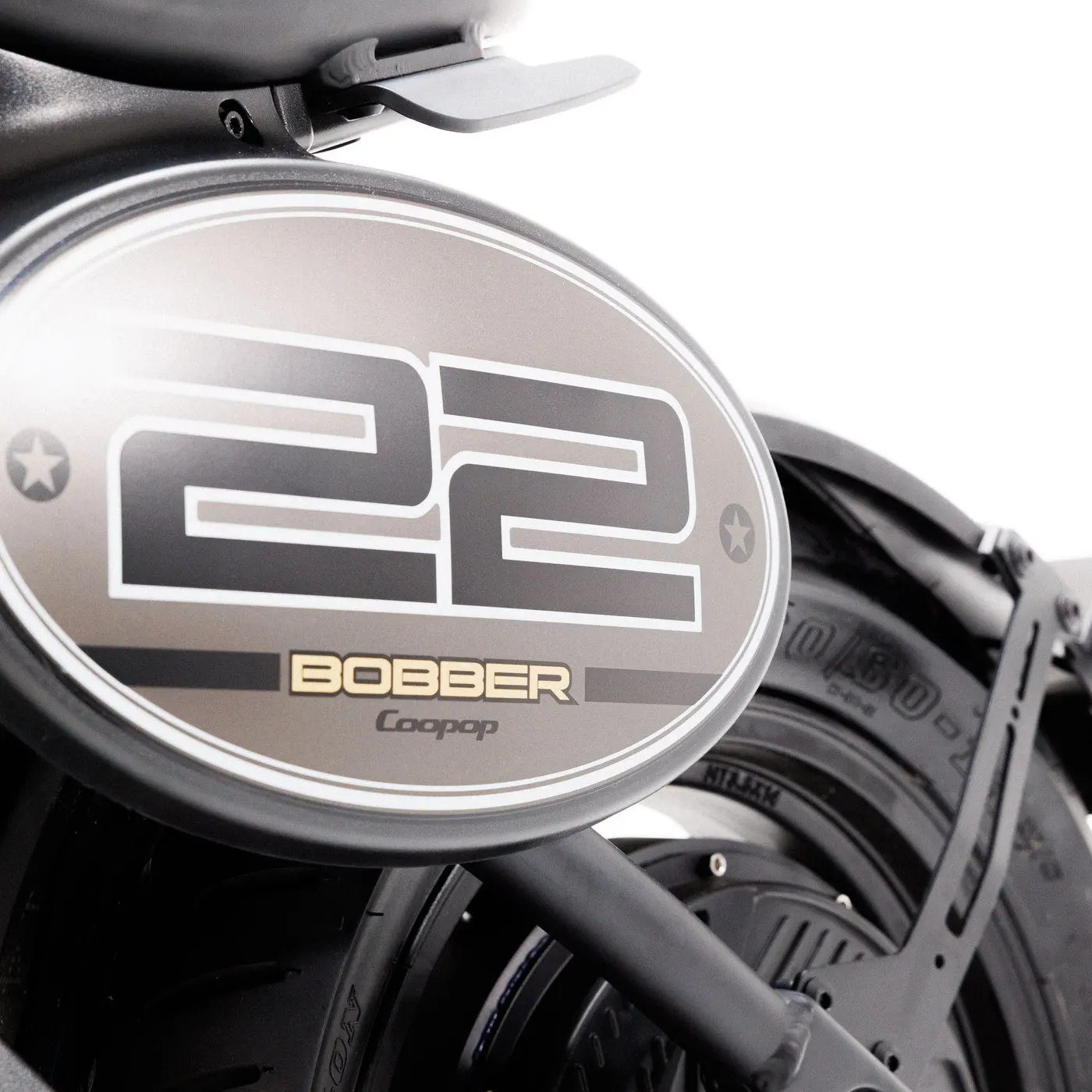 Detailaufnahme der Sitzbank am Coopop Bobber
